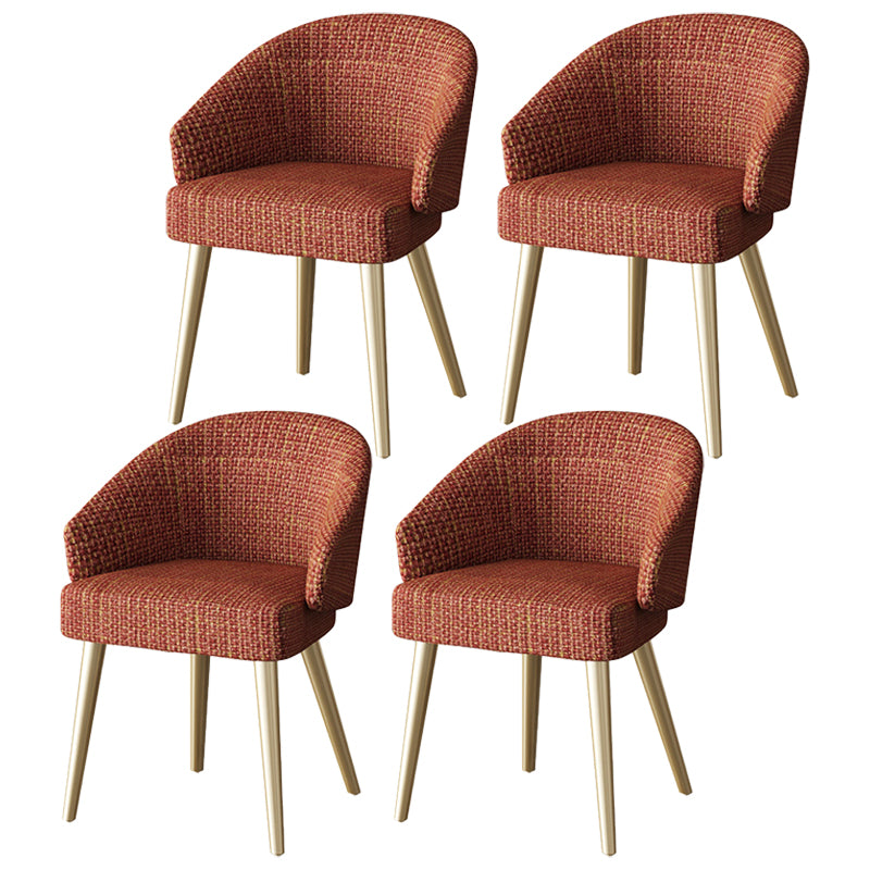 Sillón interior escandinavo tapizado Parsons Back Silla de comedor de metal