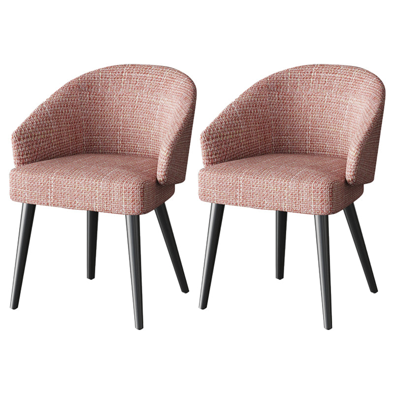 Sillón interior escandinavo tapizado Parsons Back Silla de comedor de metal
