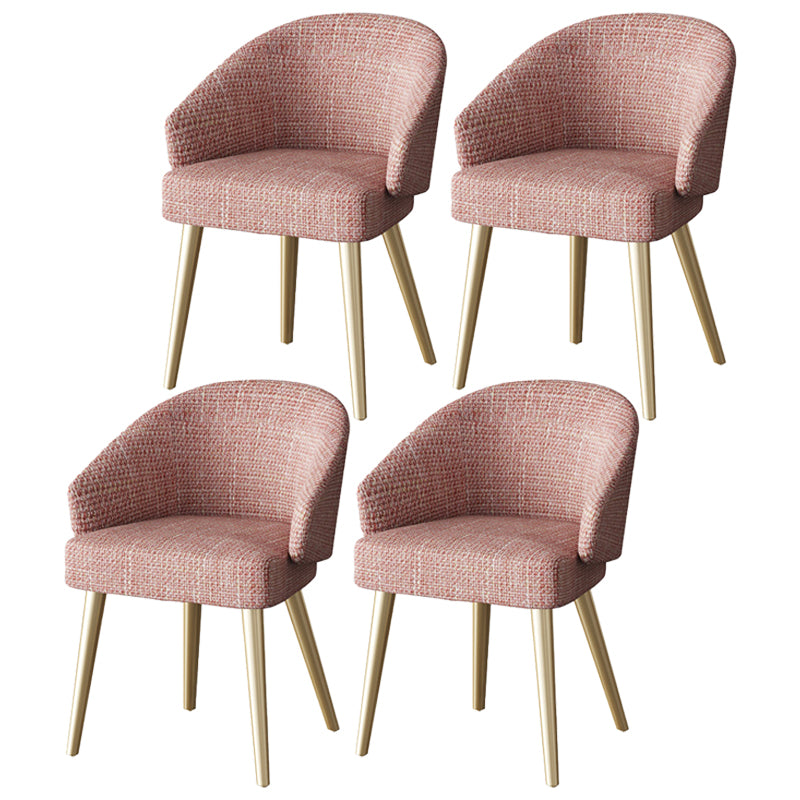 Sillón interior escandinavo tapizado Parsons Back Silla de comedor de metal