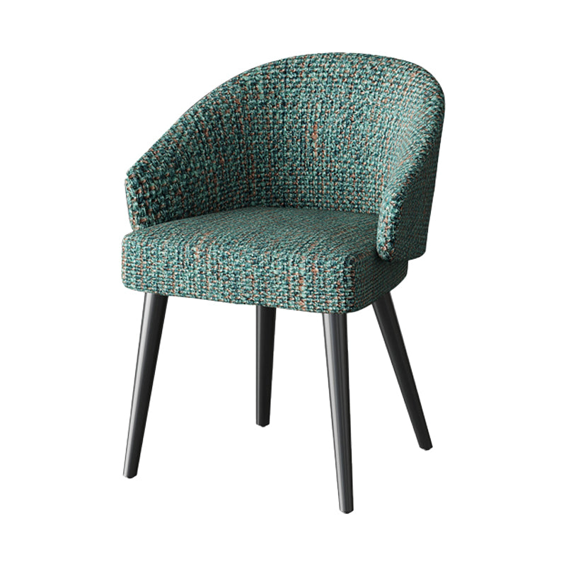 Sillón interior escandinavo tapizado Parsons Back Silla de comedor de metal