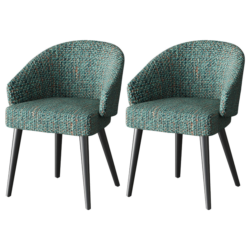 Sillón interior escandinavo tapizado Parsons Back Silla de comedor de metal