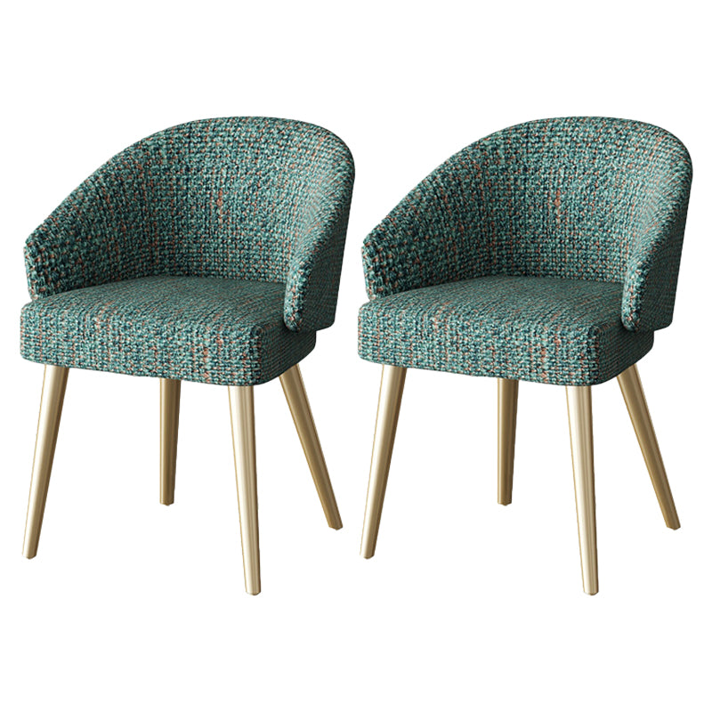 Sillón interior escandinavo tapizado Parsons Back Silla de comedor de metal