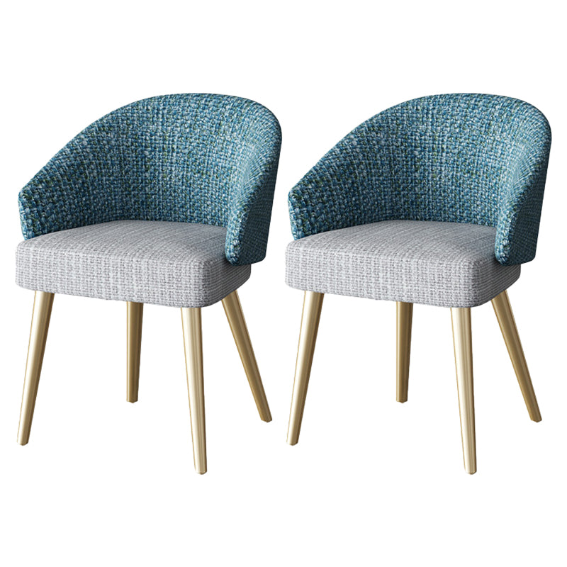 Sillón interior escandinavo tapizado Parsons Back Silla de comedor de metal