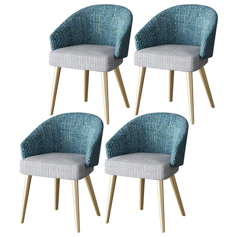 Sillón interior escandinavo tapizado Parsons Back Silla de comedor de metal
