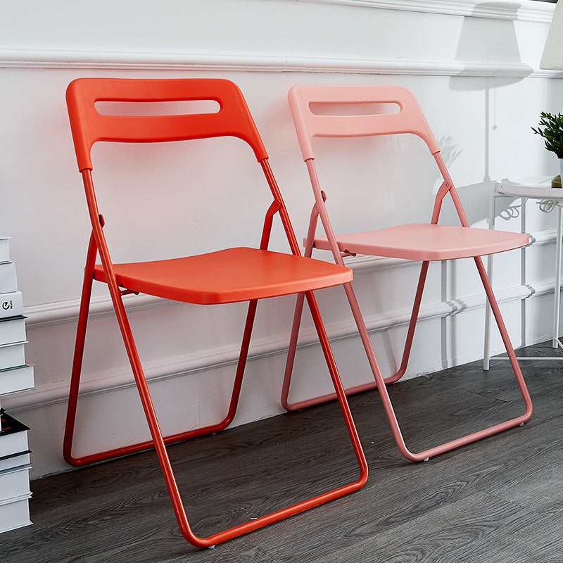Silla lateral de metal moderna para interiores y exteriores, silla lateral de comedor plegable sin brazos
