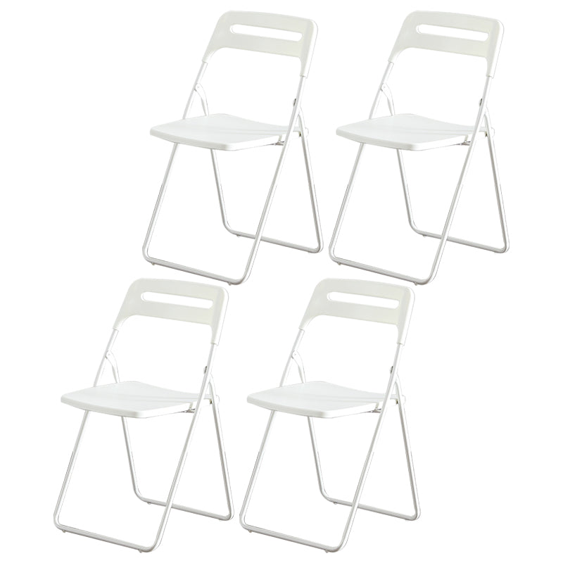 Silla lateral de metal moderna para interiores y exteriores, silla lateral de comedor plegable sin brazos