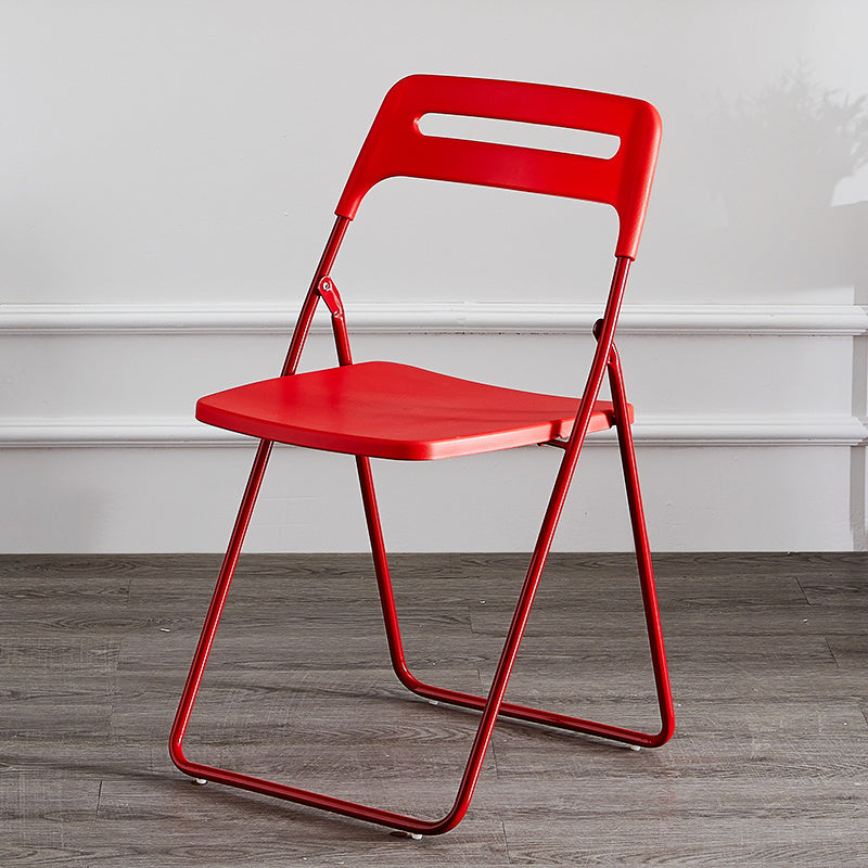Silla lateral de metal moderna para interiores y exteriores, silla lateral de comedor plegable sin brazos
