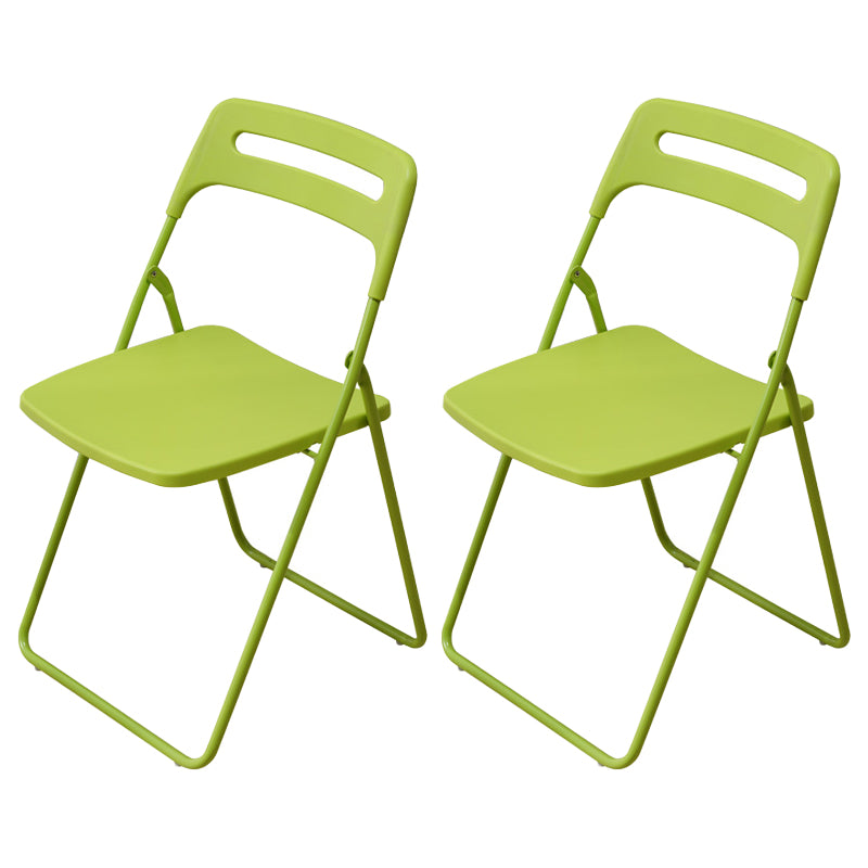 Silla lateral de metal moderna para interiores y exteriores, silla lateral de comedor plegable sin brazos