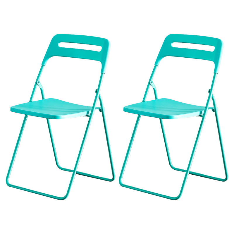 Silla lateral de metal moderna para interiores y exteriores, silla lateral de comedor plegable sin brazos