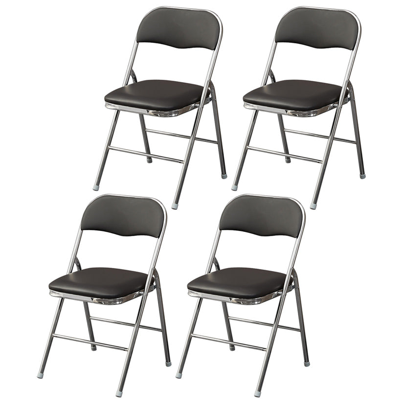 Chaise d'intérieur et d'extérieur moderne, chaise d'appoint de salle à manger à dossier ouvert sans accoudoirs en métal