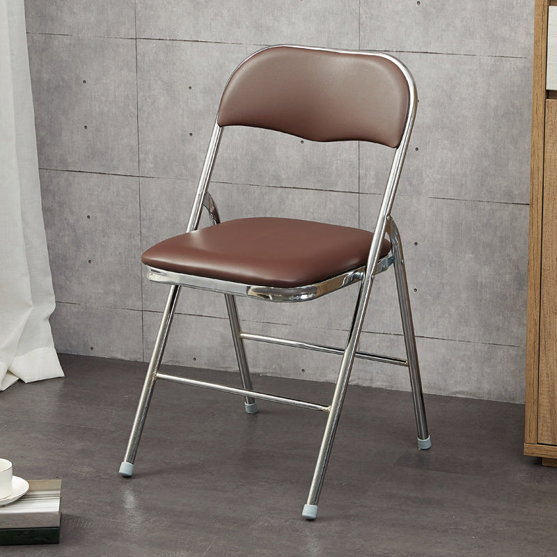 Chaise d'intérieur et d'extérieur moderne, chaise d'appoint de salle à manger à dossier ouvert sans accoudoirs en métal