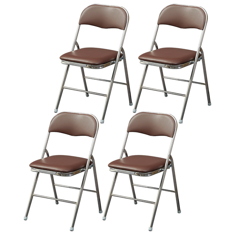 Chaise d'intérieur et d'extérieur moderne, chaise d'appoint de salle à manger à dossier ouvert sans accoudoirs en métal