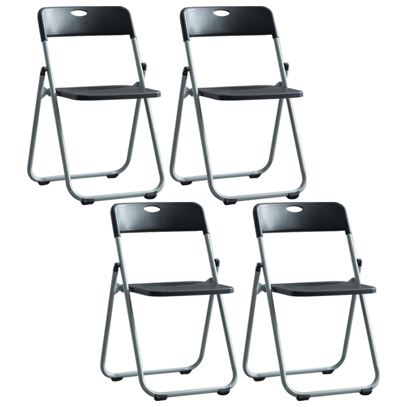 Silla de metal moderna para interiores y exteriores, silla lateral de comedor plegable con respaldo abierto y sin brazos