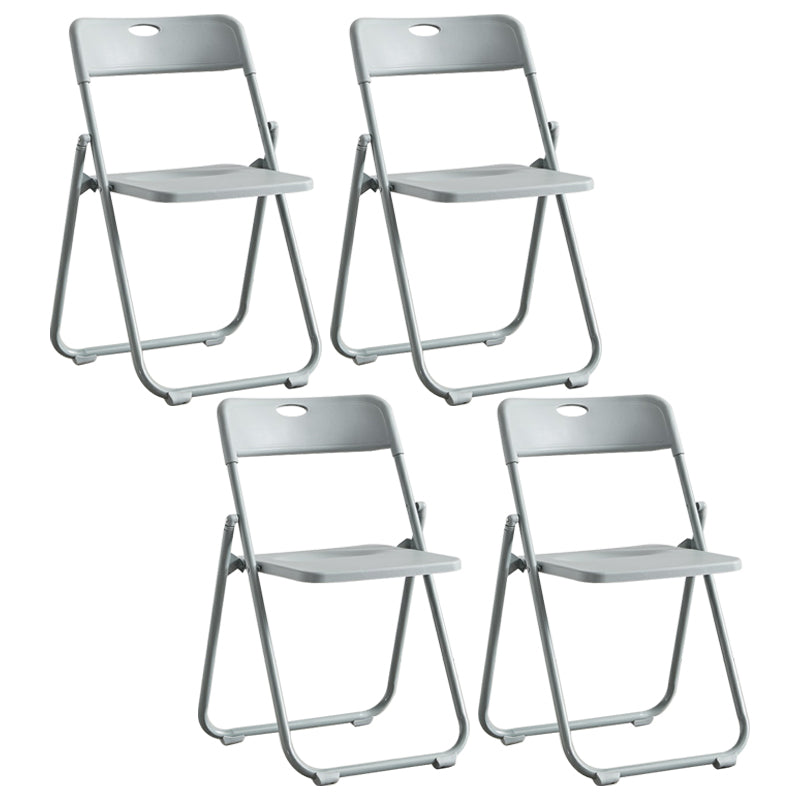 Silla de metal moderna para interiores y exteriores, silla lateral de comedor plegable con respaldo abierto y sin brazos