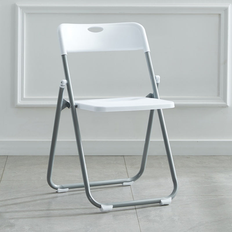 Chaise d'intérieur et d'extérieur moderne en métal, chaise d'appoint pliante à dossier ouvert et sans accoudoirs