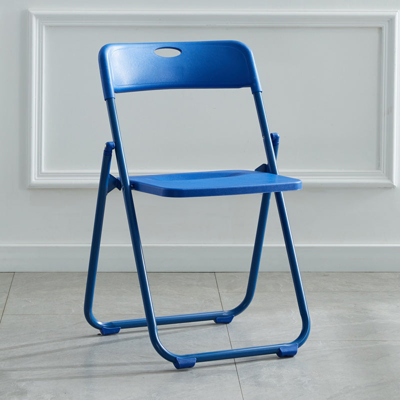 Silla de metal moderna para interiores y exteriores, silla lateral de comedor plegable con respaldo abierto y sin brazos