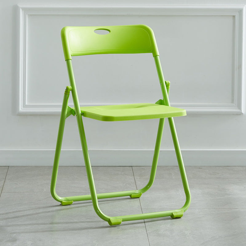 Silla de metal moderna para interiores y exteriores, silla lateral de comedor plegable con respaldo abierto y sin brazos