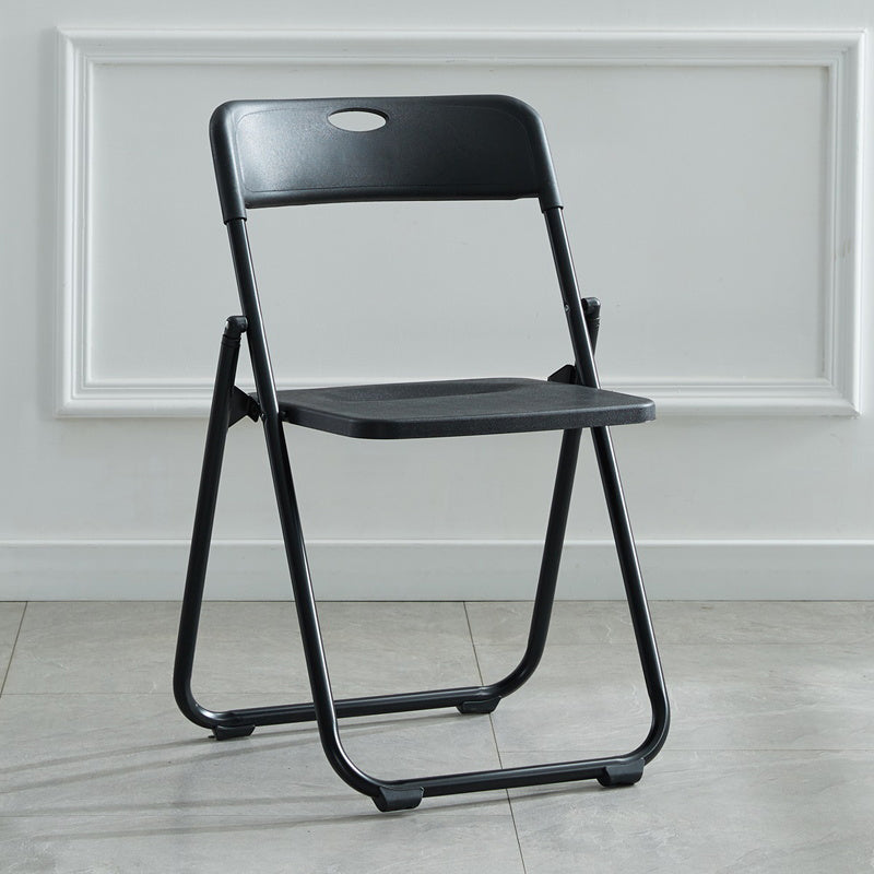 Chaise d'intérieur et d'extérieur moderne en métal, chaise d'appoint pliante à dossier ouvert et sans accoudoirs