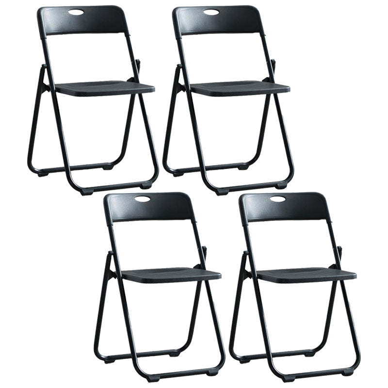 Silla de metal moderna para interiores y exteriores, silla lateral de comedor plegable con respaldo abierto y sin brazos