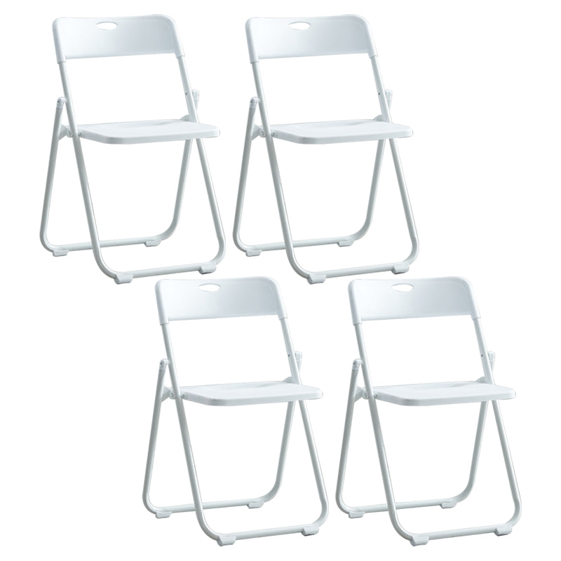 Silla de metal moderna para interiores y exteriores, silla lateral de comedor plegable con respaldo abierto y sin brazos