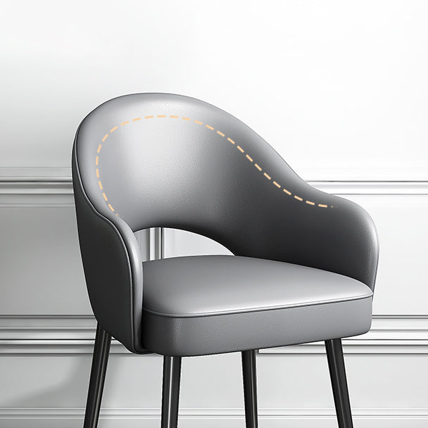 Chaise de salle à manger en métal Glam, chaise latérale de salle à manger simple à dossier ouvert pour Restaurant