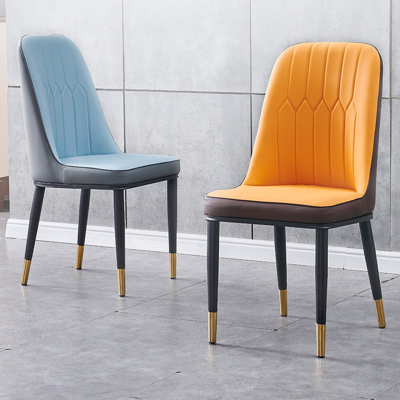 Silla sin brazos de comedor de metal Glam Parsons, silla individual para restaurante