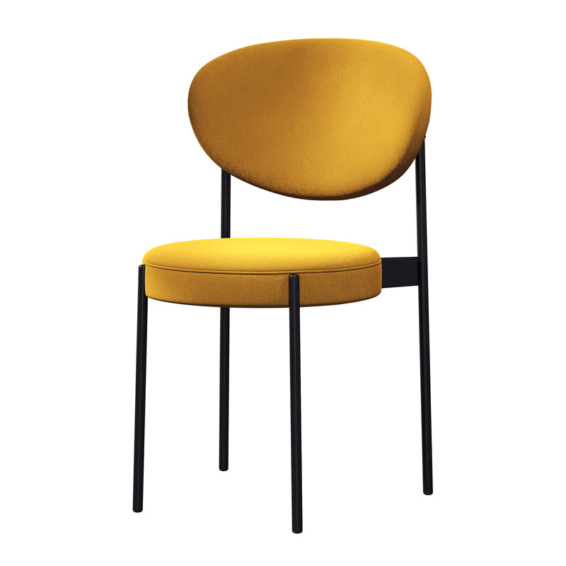 Modern Style Metal Dining Chair Open Back Dining Side Chairs for Kitchen