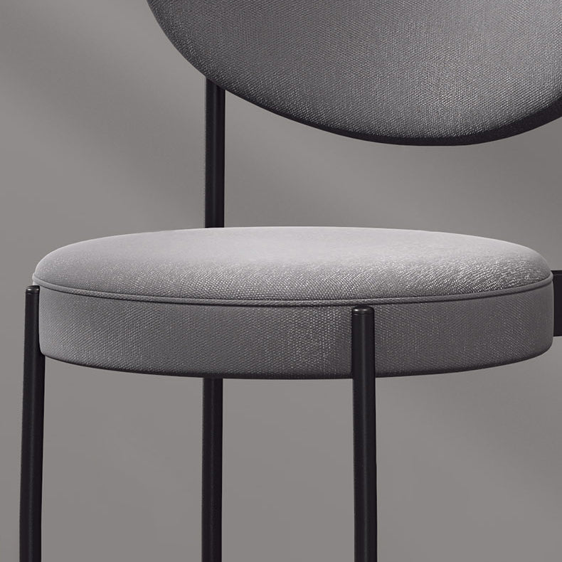 Modern Style Metal Dining Chair Open Back Dining Side Chairs for Kitchen