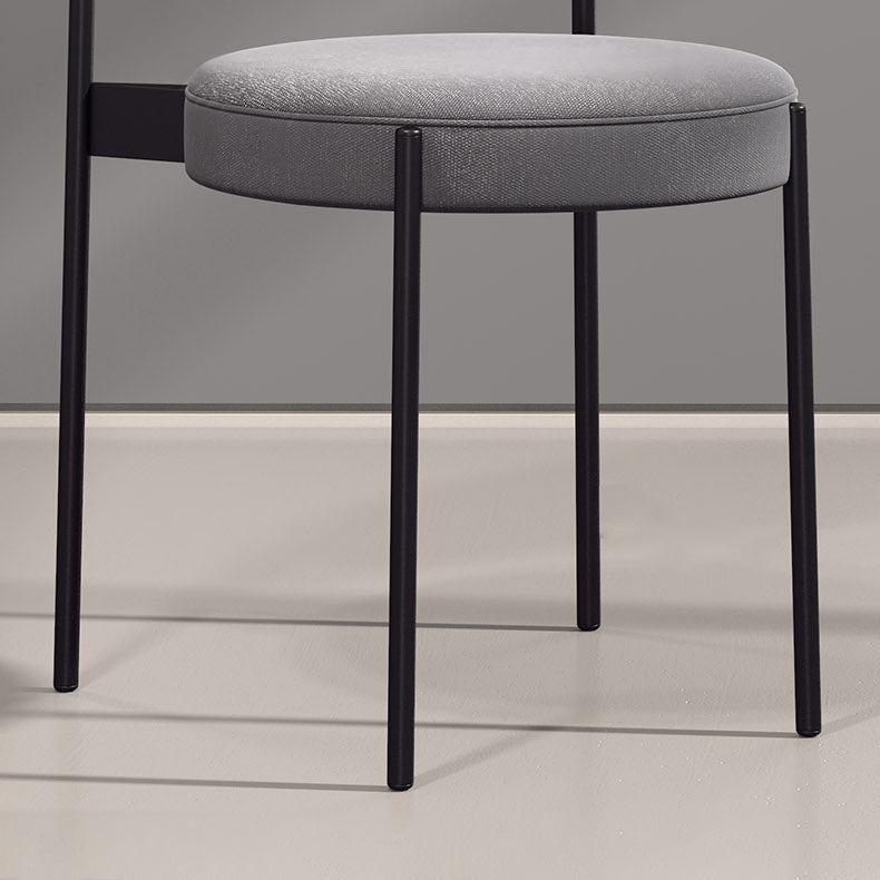 Modern Style Metal Dining Chair Open Back Dining Side Chairs for Kitchen