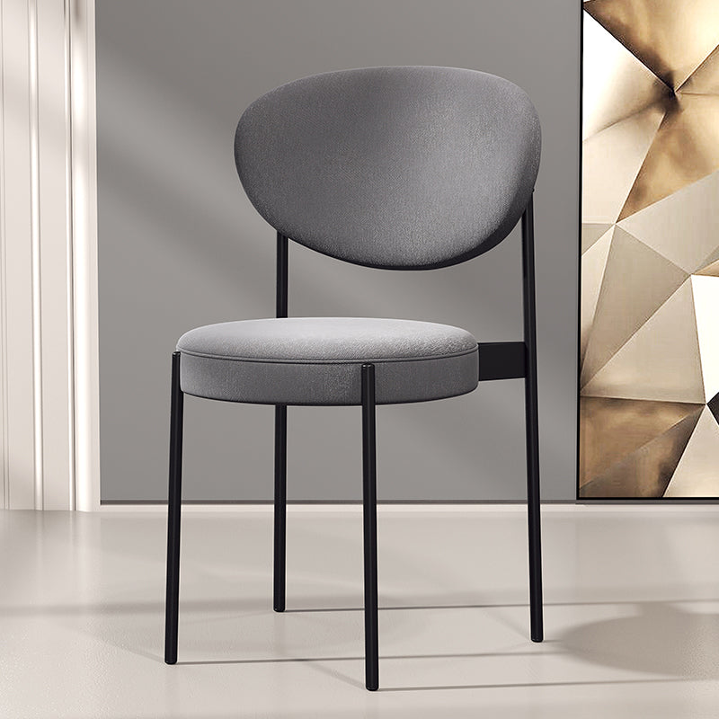 Modern Style Metal Dining Chair Open Back Dining Side Chairs for Kitchen