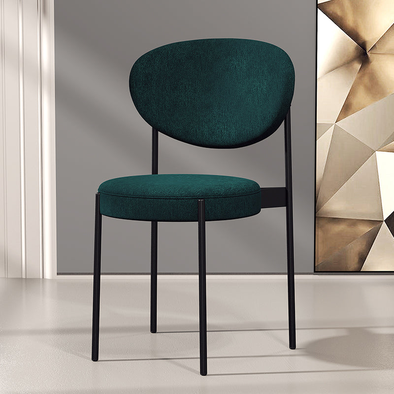 Modern Style Metal Dining Chair Open Back Dining Side Chairs for Kitchen