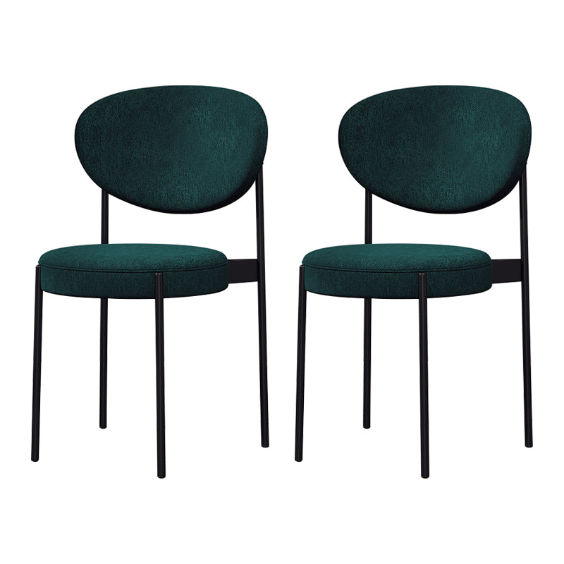 Modern Style Metal Dining Chair Open Back Dining Side Chairs for Kitchen