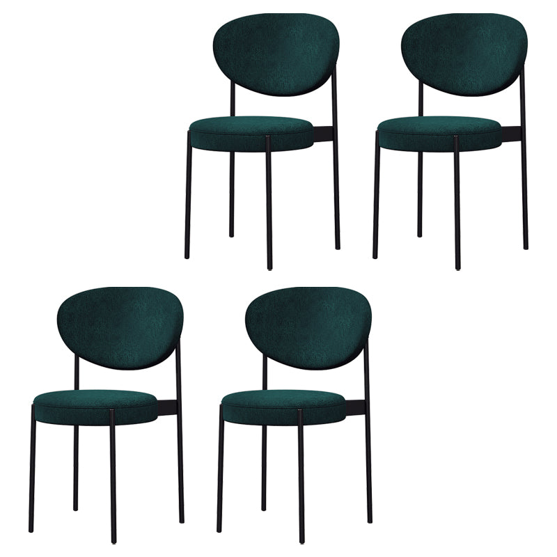 Modern Style Metal Dining Chair Open Back Dining Side Chairs for Kitchen