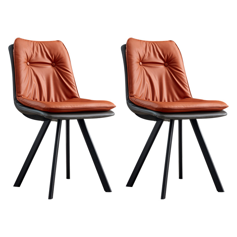 Contemporary Style Metal Dining Chair Dining Armless Side Chairs for Kitchen