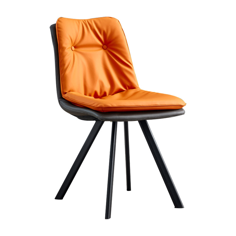 Contemporary Style Metal Dining Chair Dining Armless Side Chairs for Kitchen