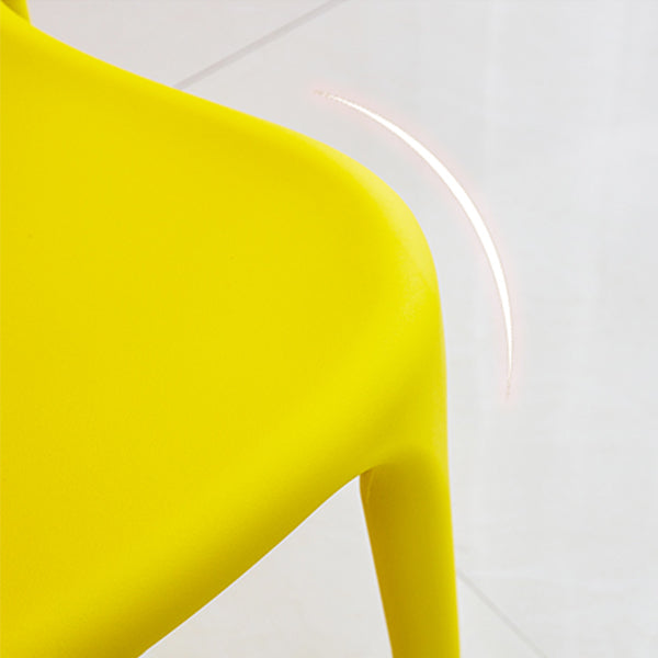 Chaises de salle à manger en plastique de style moderne, chaise de salle à manger empilable à dossier ouvert pour la cuisine