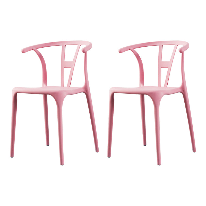 Chaises de salle à manger en plastique de style moderne, chaises de salle à manger empilables pour la cuisine