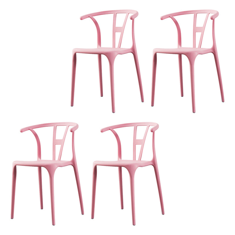 Chaises de salle à manger en plastique de style moderne, chaises de salle à manger empilables pour la cuisine