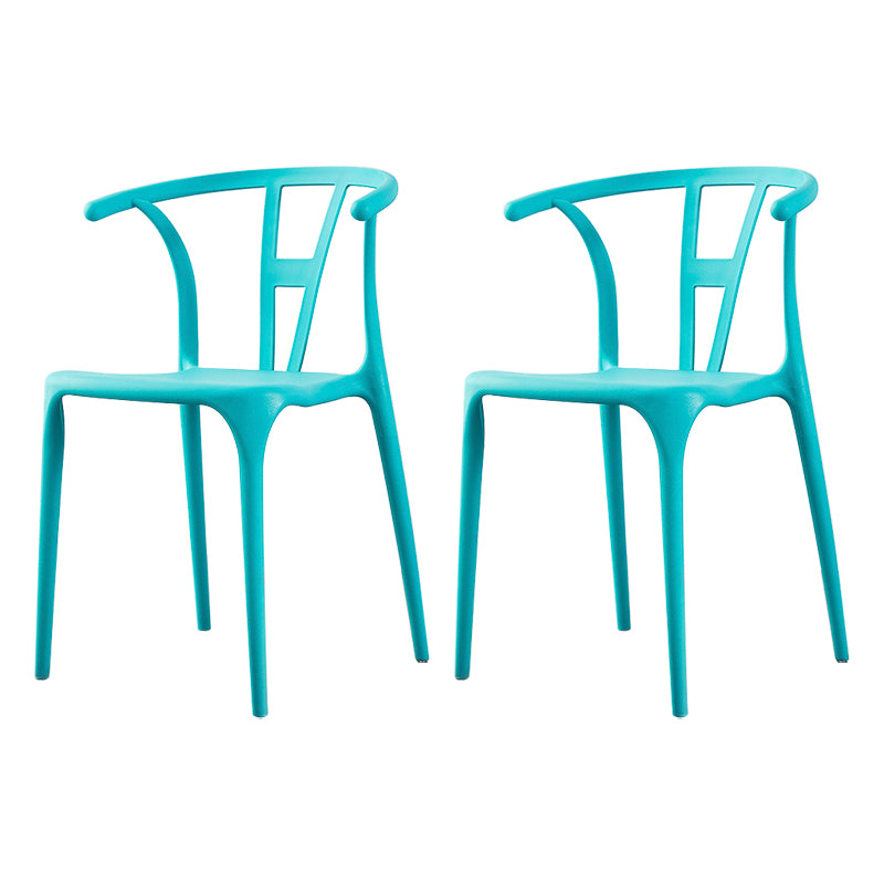 Chaises de salle à manger en plastique de style moderne, chaises de salle à manger empilables pour la cuisine