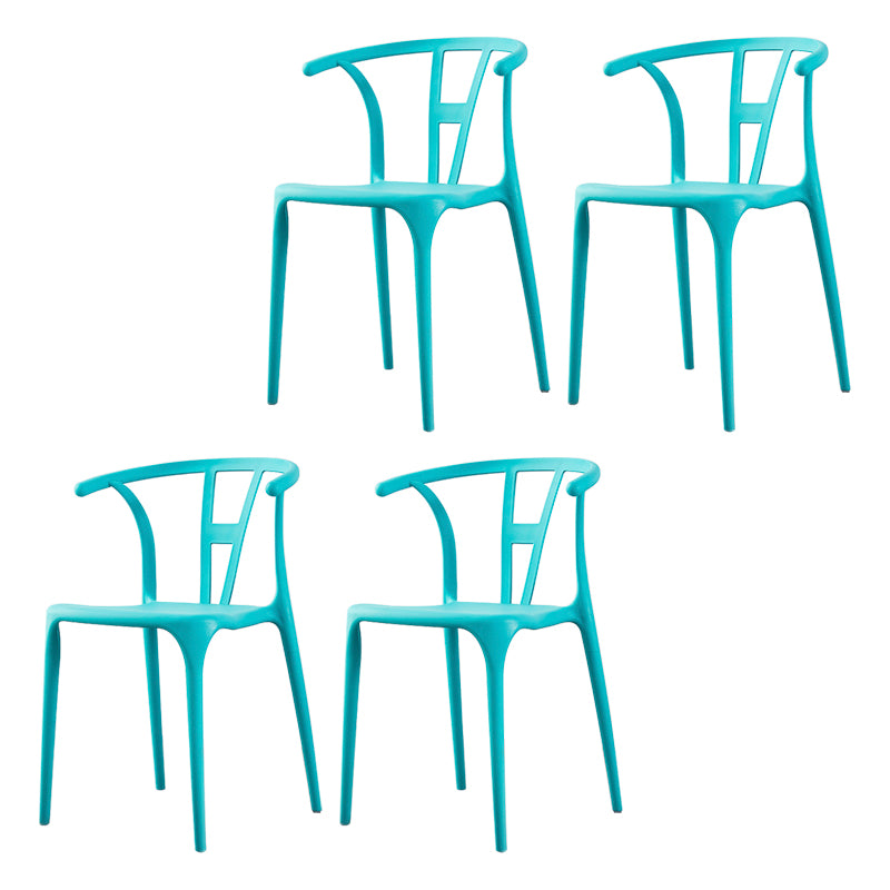 Chaises de salle à manger en plastique de style moderne, chaises de salle à manger empilables pour la cuisine