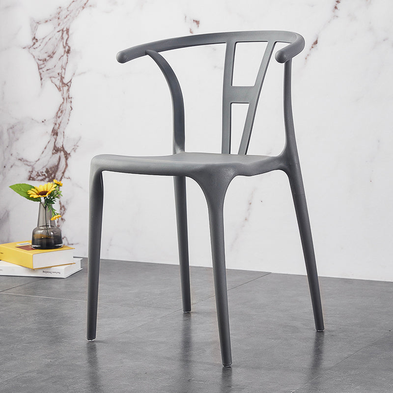 Chaises de salle à manger en plastique de style moderne, chaises de salle à manger empilables pour la cuisine