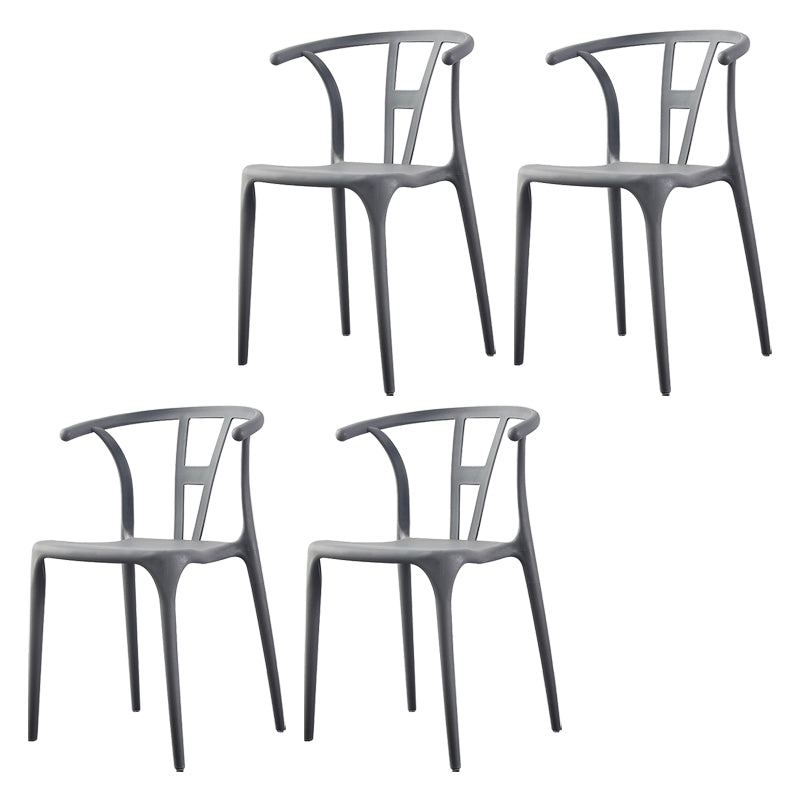 Chaises de salle à manger en plastique de style moderne, chaises de salle à manger empilables pour la cuisine