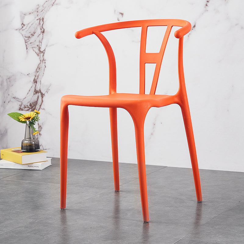 Chaises de salle à manger en plastique de style moderne, chaises de salle à manger empilables pour la cuisine
