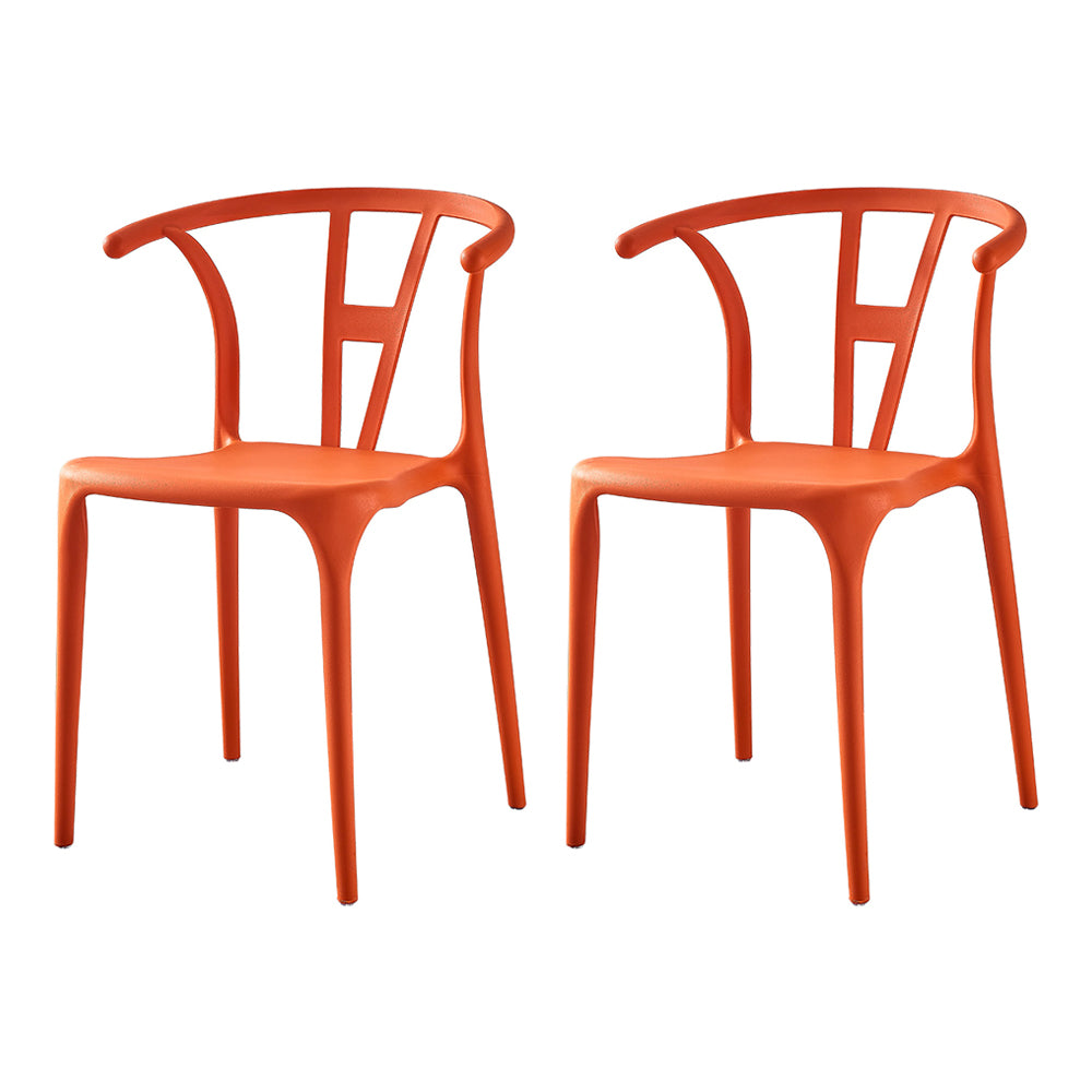 Chaises de salle à manger en plastique de style moderne, chaises de salle à manger empilables pour la cuisine
