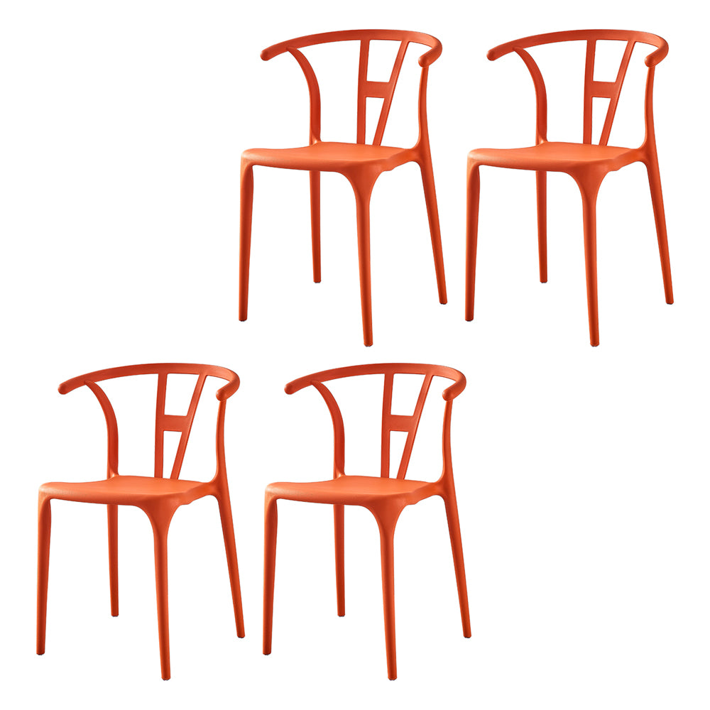 Chaises de salle à manger en plastique de style moderne, chaises de salle à manger empilables pour la cuisine