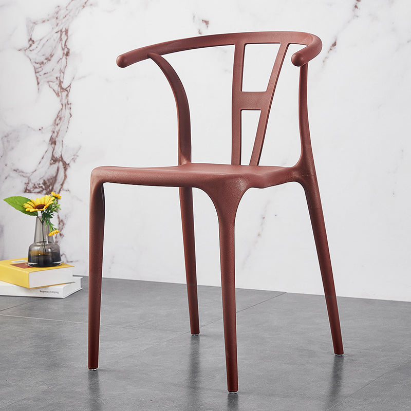 Chaises de salle à manger en plastique de style moderne, chaises de salle à manger empilables pour la cuisine