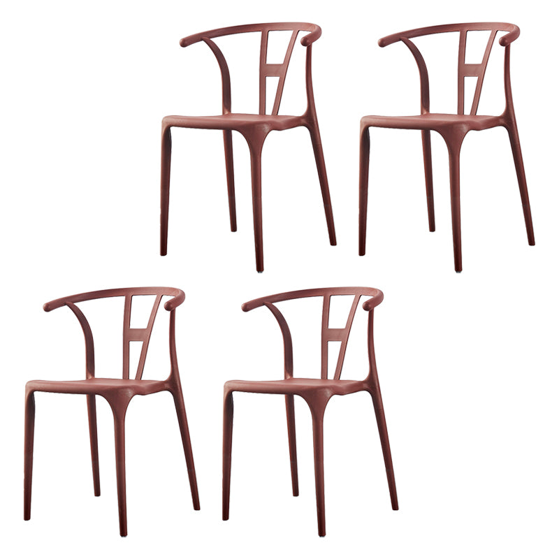 Chaises de salle à manger en plastique de style moderne, chaises de salle à manger empilables pour la cuisine