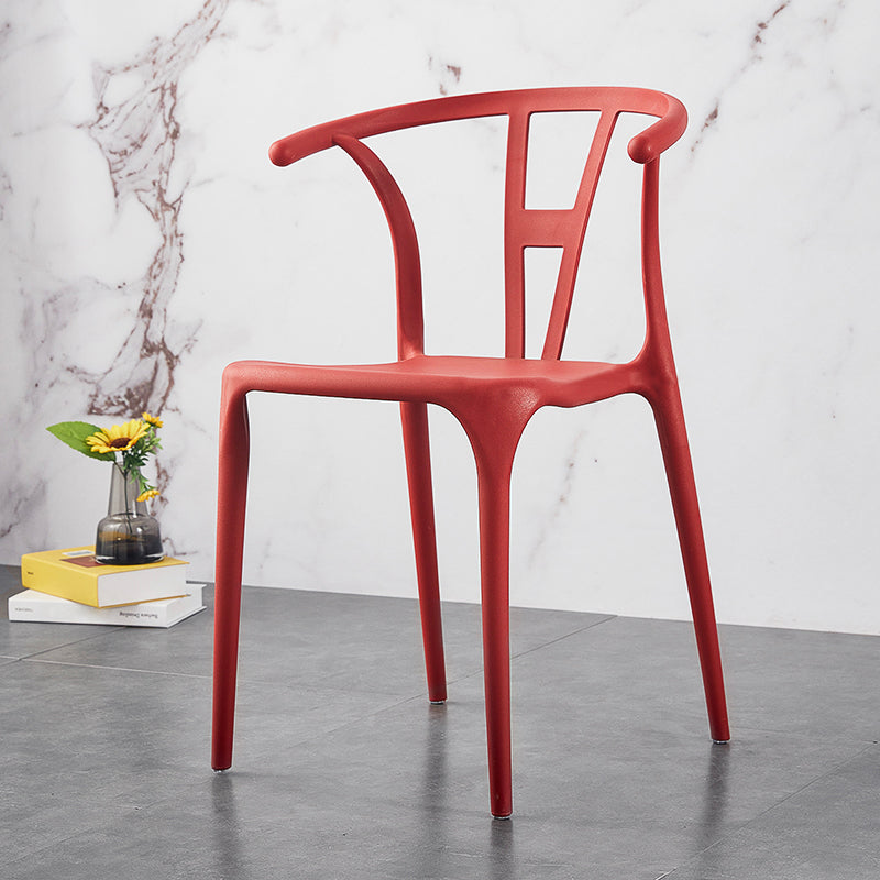 Chaises de salle à manger en plastique de style moderne, chaises de salle à manger empilables pour la cuisine