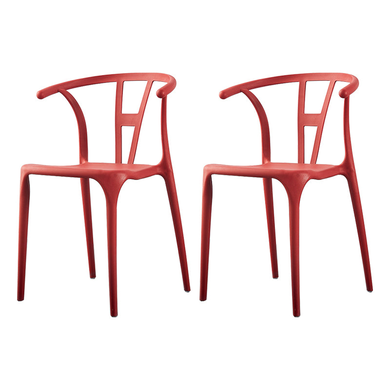 Chaises de salle à manger en plastique de style moderne, chaises de salle à manger empilables pour la cuisine