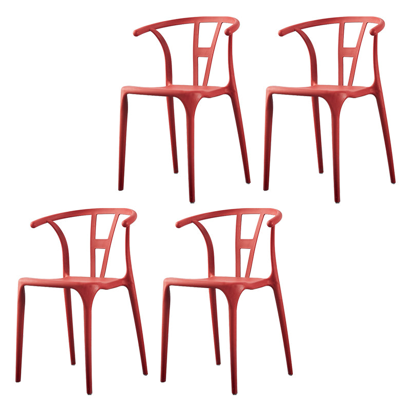 Chaises de salle à manger en plastique de style moderne, chaises de salle à manger empilables pour la cuisine